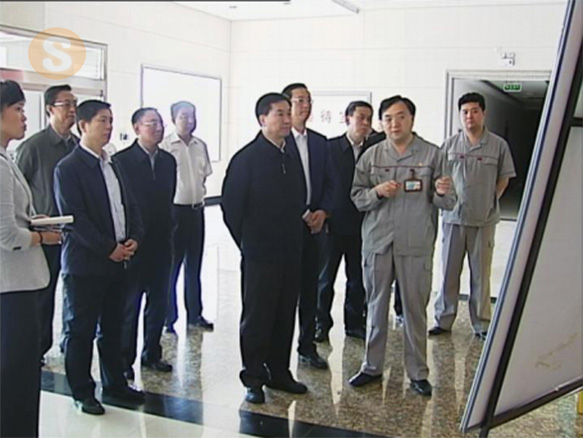 2014年8月28日　中央政治局委員、広東省委書記（當(dāng)時遼寧省代理省長）李希蒞さんが當(dāng)社を視察 