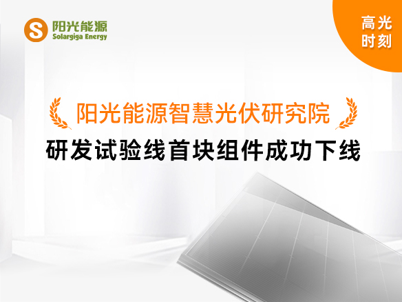 高光時(shí)刻 | 陽(yáng)光能源智慧光伏研究院研發(fā)試驗(yàn)線(xiàn)首塊組件成功下線(xiàn)